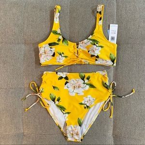 Cupshe Sunny Floral High Waisted Bikini